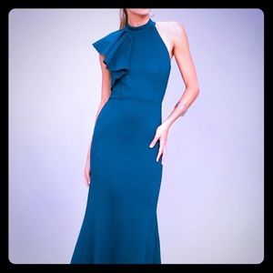 NWT Lulus one shoulder mock neck dress.